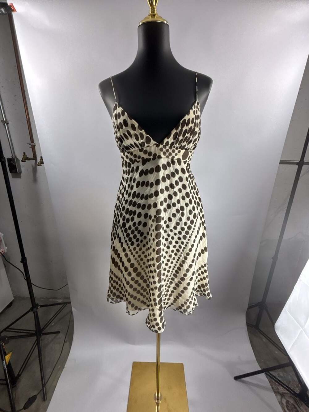 Milly Silk Dress Size 2 Polka Dot Slip Dress